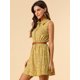 thumbnail image 4 of Día de San Patricio Vestido Sin Mangas Con Cinturón Estampado Por Encima De La Rodilla Con Media Tapeta Para Mujer Amarillo S, 4 of 6