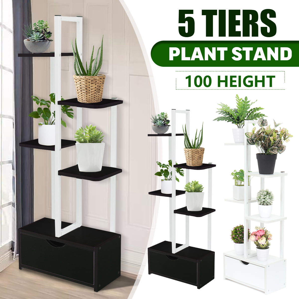 Details about   2/3/4 Tier Wood Corner Flower Shelf Home Garden Florist Display Rack Plant Stand 