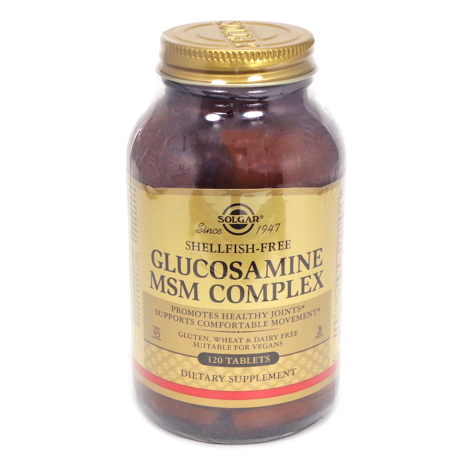 Solgar Kosher Glucosamine MSM Complex (Shellfish Free) 120 Tablets