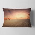 thumbnail image 2 of Designart Namib Desert Beautiful Cracked Land - African Landscape Printed Throw Pillow - 12x20, 2 of 5
