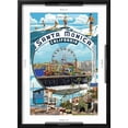 thumbnail image 5 of Art.com Santa Monica, California - Montage Scenes Art Print by Lantern Press, Black Frame Wall Art, 17" x 23", 5 of 5