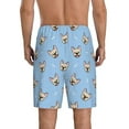 thumbnail image 3 of Daiia Cute French Bulldog Mens Woven Stretch Pajama Short,Short Pajama Pants-3X-Large, 3 of 9