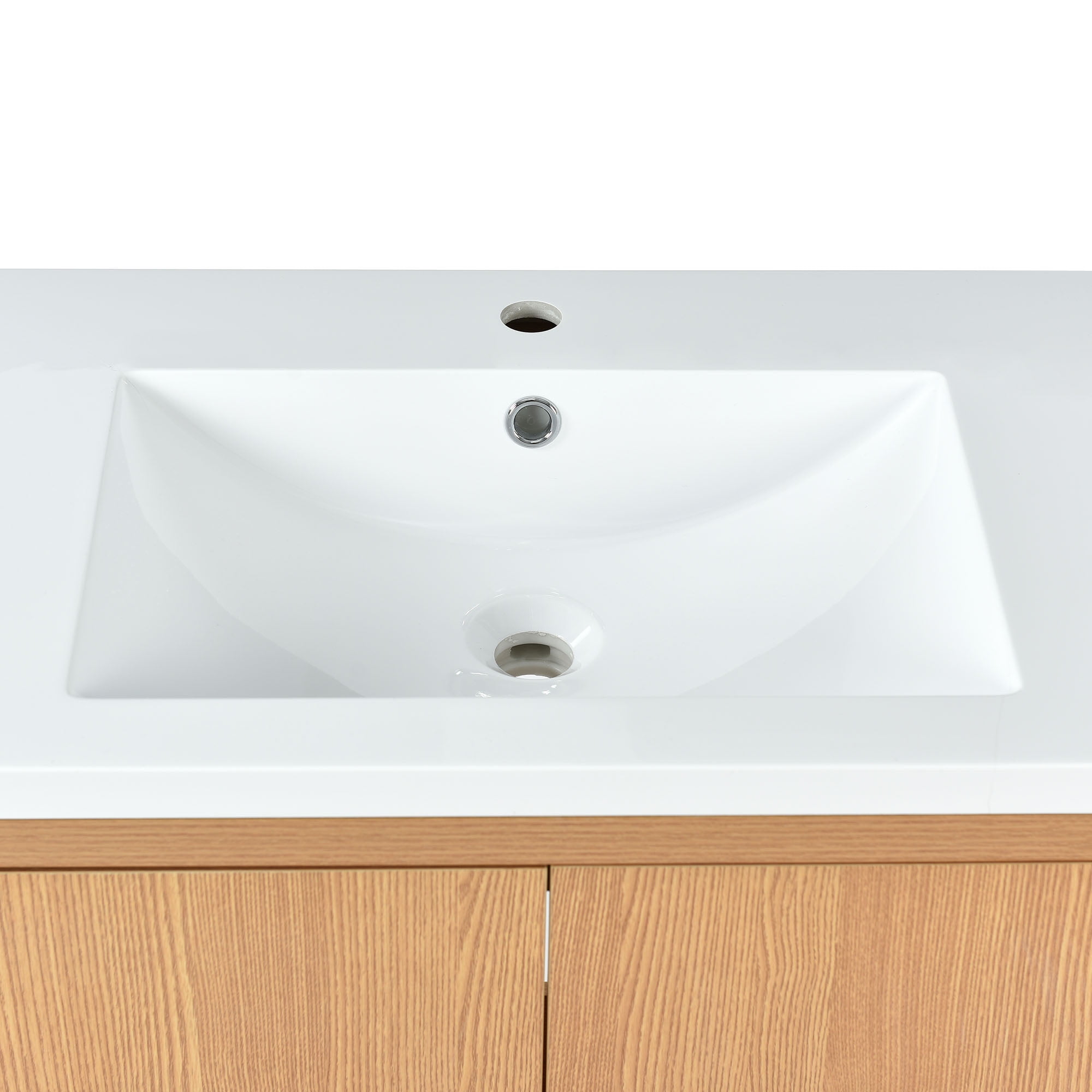 MAYEERTY 30" Bathroom Vanity Set - Sink + Combo Cabinet, Solid Wood Frame