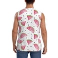 thumbnail image 4 of Goofa Watermelon Printed Men's Sleeveless T-Shirt - Athletic Gym Workout Tank Top for Men - Moisture-Wicking, UPF 30+ Quick-Dry Muscle Tee-Medium, 4 of 8