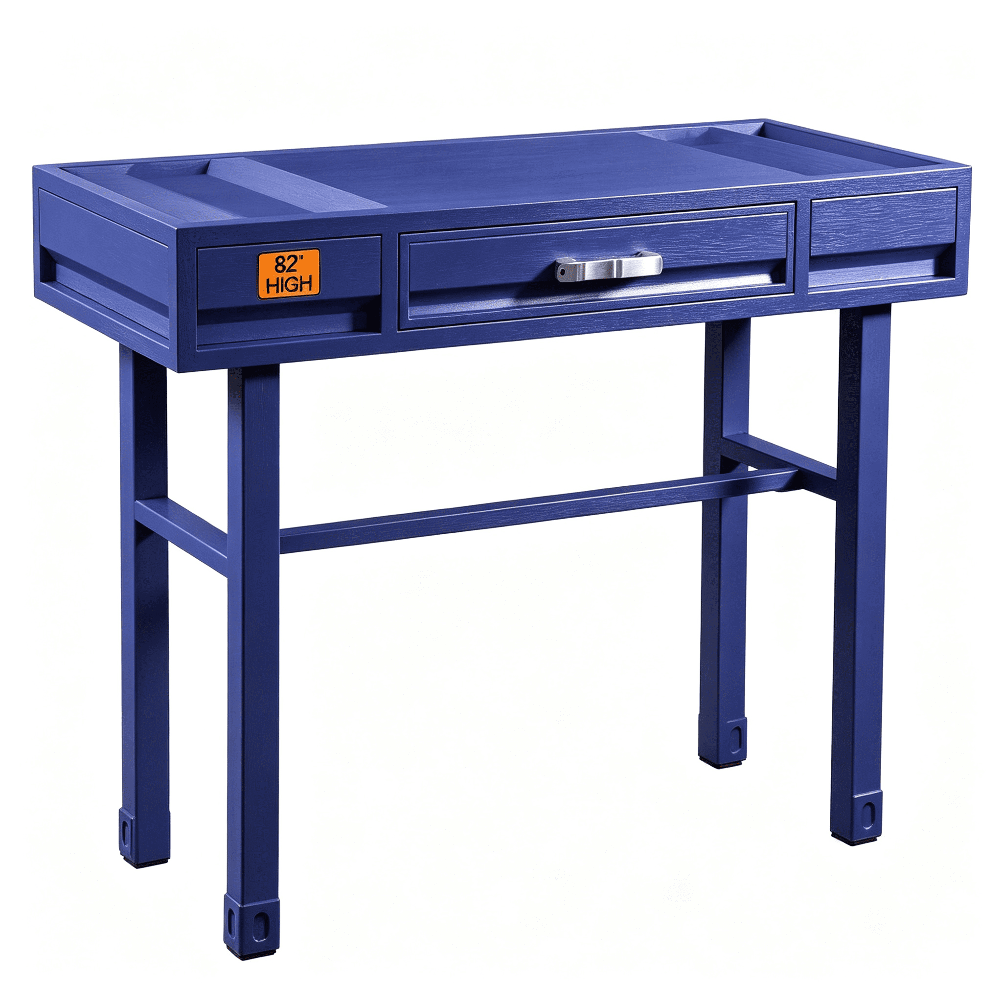 Vanity Desk with Drawer, Metal Frame, Industrial Style, 47 in Wide, 39 in Knee Space, for Bedroom or Workspace