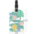 thumbnail image 6 of Square 2Pack PU Leather Hot Air Balloon Cruise Luggage Tag with Privacy Cover and Name ID Tag for Travel Handbags Backpacks Luggage Tags, 6 of 6