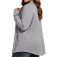 thumbnail image 4 of Iroehba Womens Cardigan Plus Size Long Sleeve Open Front Solid Color Relaxed Cut Casual Outerwear with Pockets for Everyday Wear, 4 of 9