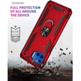 thumbnail image 5 of Compatible with Moto One 5G Case, Motorola One 5G UW Case, with Tempered Glass Screen Protectors, Military-Grade Metal Ring Kickstand 16ft Drop Tested Shockproof Cover Case,Red, 5 of 14