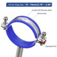thumbnail image 3 of Uxcell 2Pack Pipe Supports Adjustable Pipe Bracket Clamp Pipe Strap for 70-76mm Pipe, 3 of 4