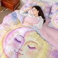 thumbnail image 4 of Homewish Bohemian Moon Sun Twin Bedding Sets 7-Piece for Teens Boys Girls,Purple Golden Bedding Comforter Set Microfiber,Boho Theme Breathable Sheet Sets,Ultra Soft Home Decor,Reversible, 4 of 8