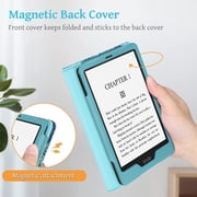 Fintie Stand Case for 6.8 Kindle Paperwhite (11th Generation 2021) & Kindle Paperwhite Signature Edition - Premium PU Leather Sleeve Cover with Card Slot and Hand Strap, Emerald Illusions