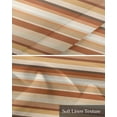 thumbnail image 6 of Brown Orange Kitchen Valances for Windows Farmhouse Linen Window Valance Curtain for Living Room Window Treatment Farmhouse Abstract Ombre Striped Texture Valance Rod Pocket Topper, 54 x 18 Inch, 6 of 6