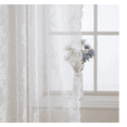 thumbnail image 3 of Lace White Sheer Window Curtain Panel Decorative Drapes Set of 2 Panels Size 84", 3 of 4