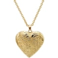 thumbnail image 2 of CAIMYY Heart Photo Locket Necklace For Women, Gold Engraved Floral Keepsake Pendant With Adjustable Chain, Gift For Mother Wife Valentine'S Day Anniversary, 2 of 8