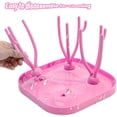 thumbnail image 4 of Secador de biberones de árbol, secador de biberones plegable Speyang, escurridor de biberones, árbol de biberones plegable, estante de secado de biberones, secador de biberones de árbol (rosa) Xemadio ZYY-2547, 4 of 5