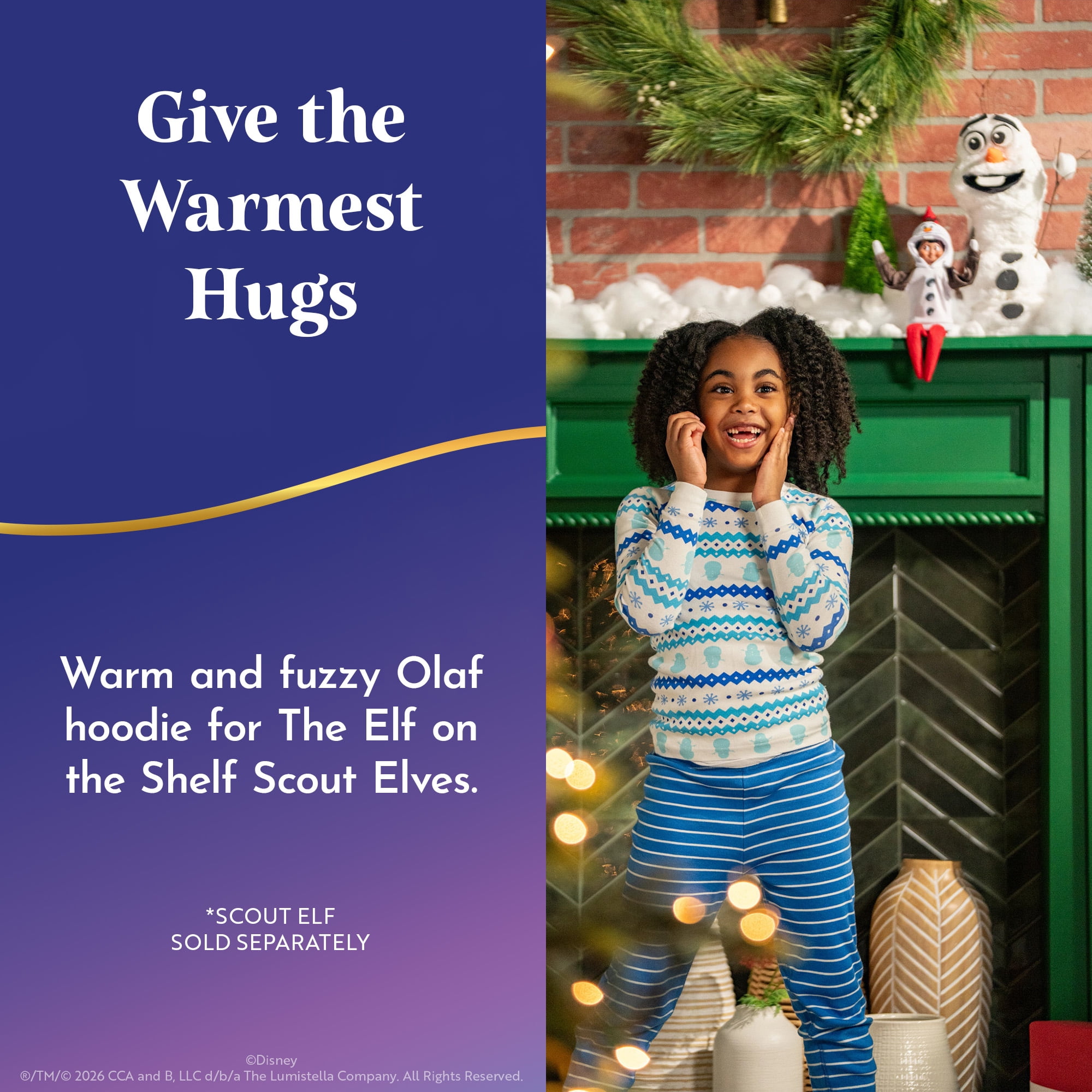 The Elf on the Shelf Disney Frozen Olaf Warm Hugs Hoodie with Olaf Standee - Scout Elf Not Included