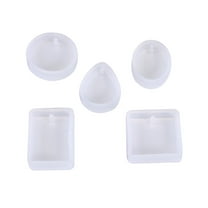 ULTNICE 5 Pcs Resin Epoxy Molds Silicone Molds Clear for DIY Resin Casting Artists
