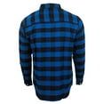 thumbnail image 3 of BROOKLYN VERTICAL Unisex Flannel Plaid Button Down Long Sleeve Shirt with Front Pocket, 3 of 5