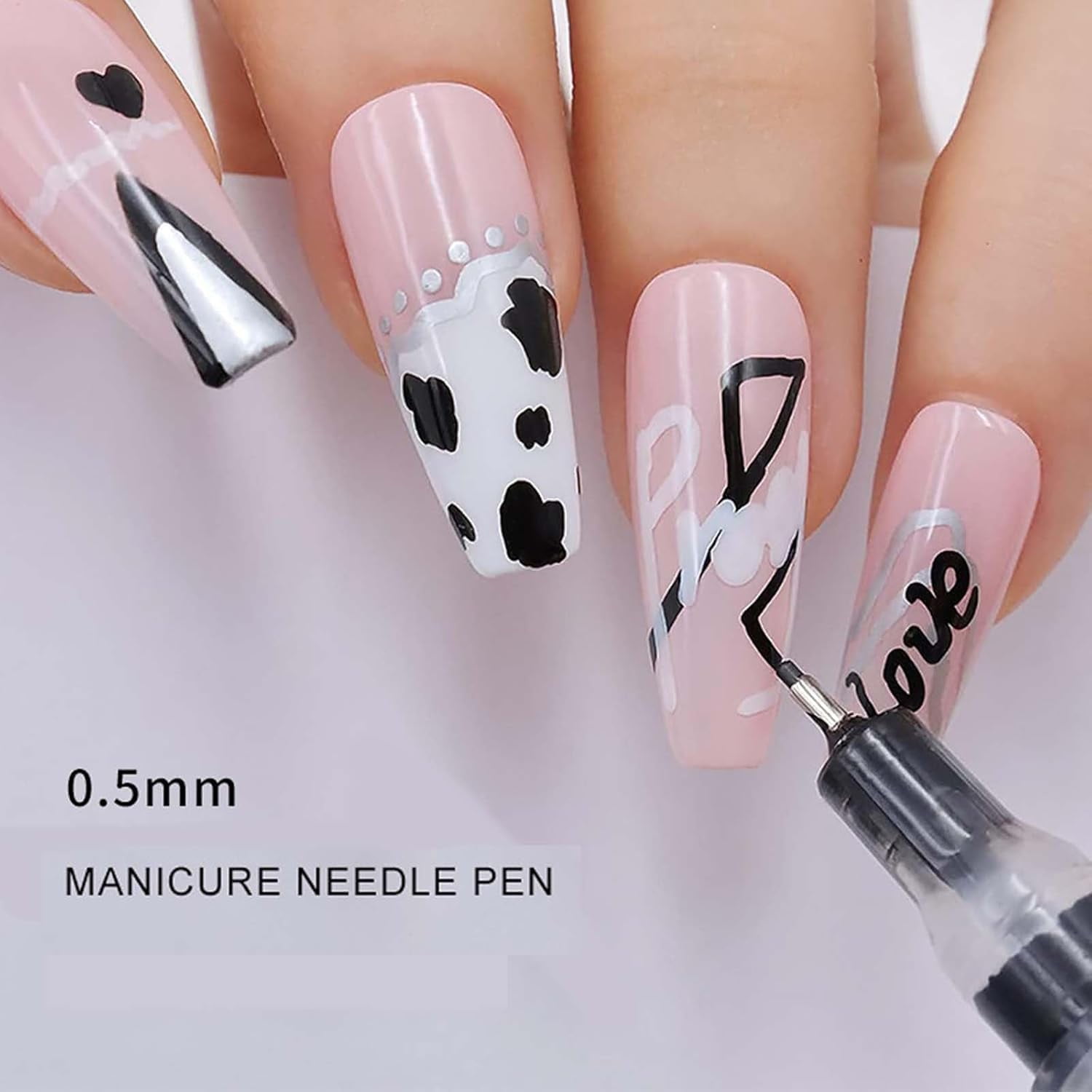 5 Colors Nail Art Pens Set,Diy Nail 𝐀rt Graffiti Pen, 𝐍ail 𝐀rt Markers for Gel 𝐍ails, for Arts Drawing Painting (2 set)