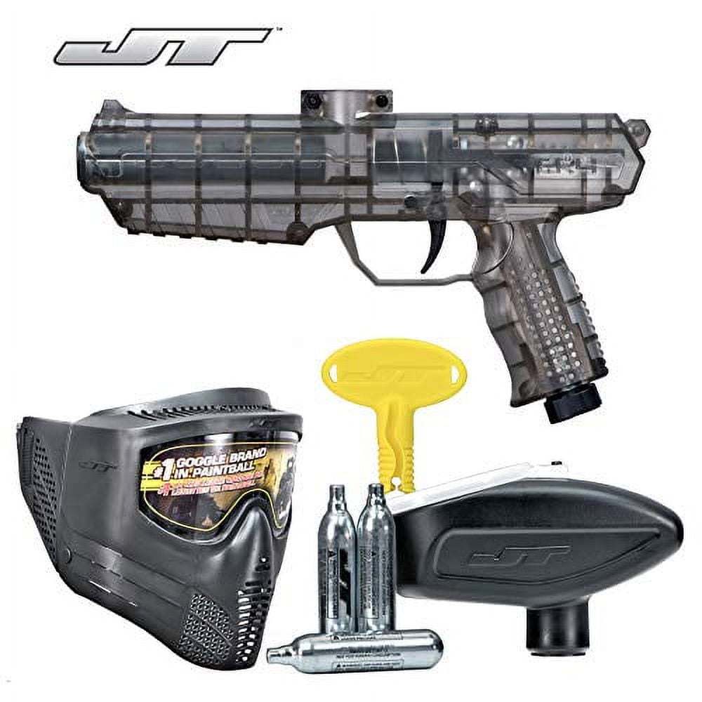 (4 pack) JT ER4 RTP .68 cal Paintball Marker Gun Kit includes Goggle, 12g CO2, Hopper and Barrel Plug