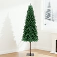 thumbnail image 5 of RONSHIN 7.5FT Pre-Lit Pencil Christmas Tree with LED Lights & Metal Stand, Slim Holiday Decoration, 5 of 8