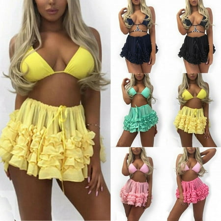 The Noble Collection Women Bikini Bottom Tankini Swim Skirt Cover Up Short Beach Dress Swimwear Pants