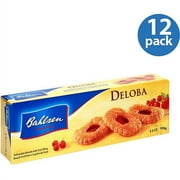 Bahlsen Deloba Puff Pastry Biscuits with Fruit Filling, 3.5 oz, (Pack of 12)