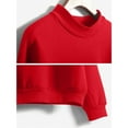 thumbnail image 4 of Red Womens Tops Mock Neck Sweatshirt Casual Plus Size Long Sleeve Sweatshirt Pullover 2025 Fall Sweatshirt with Pockets Fall Outfits for Women 2025, 4 of 4