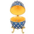 thumbnail image 4 of Eddwiin Huevo esmaltado Dorado Pintado Adornos de Metal joyería baratija Caja Regalo artesanías Decorativas para el hogar, 4 of 5