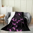 thumbnail image 1 of Erosebridal Neon Honeycomb Flannel Blanket, Geometric Sherpa Throw, Modern Abstract Decor, 1 of 7