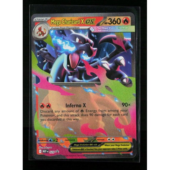 Collectible Lightly Played Excellent Mega Evolution Mega Charizard X EX Holo Black Star Promo #MEP EN 029 English