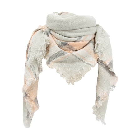 Hontri Scarf Ladies Plaid New Thorn Square Scarf Ladies Plaid Scarf Scarf for Women Grey Hontri Scarf Ladies Plaid New Thorn Square Scarf Ladies Plaid Scarf Scarf for Women Grey