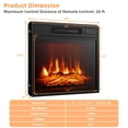 thumbnail image 3 of 18" Freestanding Electric Fireplace Heater, Recessed Stove Heater with Adjustable LED Flame, Fireplace Insert with Safer Plug and Sensor and Remote Control (Console Center not Included), 3 of 7