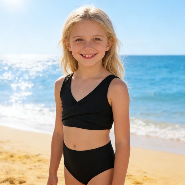 Odeerbi 3-14 Años Niñas 2 Piezas Bikini Set Traje de Baño de Playa de Verano Lindo