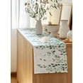 thumbnail image 5 of Table Runner 36 Inches Long for Kitchen Dining, Eucalyptus Leaf Sage Green Dresser Scarf Farmhouse, Dining Table Decorations for Wedding/Parties, Spring Weeping Leaves Botanical 13 x 36 In, 5 of 8