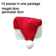 thumbnail image 2 of 20pcs Mini DIY Christmas Hat Design Lollipop Top Wraps Toppers Candy Packing Hat Wine Bottle Cap, 2 of 5