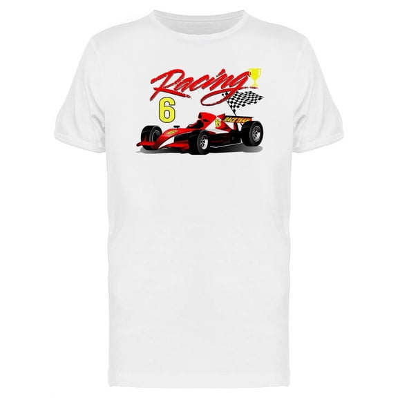 Red Open Wheel Racing Car T-Shirt Men -Image by Shutterstock, Male Medium