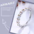 thumbnail image 3 of EeaseMX Anillo ajustable abierto con margaritas y flores, ideal como regalo de San Valentín., 3 of 7