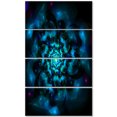 thumbnail image 2 of Fleur Fractale Parfaite en Noir et Bleu - Impression d'Art Floral sur Toile, 2 of 3