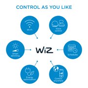 Wiz Smart Wi-Fi Connected LED 60-Watt A19 General Purpose Light Bulb, Frosted Soft White, Dimmable, E26 Medium Base (1-Pack)