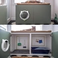 thumbnail image 4 of Solapa de puerta para gatos, solapa para gatos con bloqueo de 4 vías para puertas exteriores interiores, puerta para mascotas resistente a la intemperie para gatos, perritos, gatitos y gatos, 4 of 5
