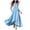 Light Blue, variant on YuXingFu Cotton Dresses Casual Summer Maxi V-Neck Plus Size Womens Dress Sleeveless Flowy Long Casual Summer Black S