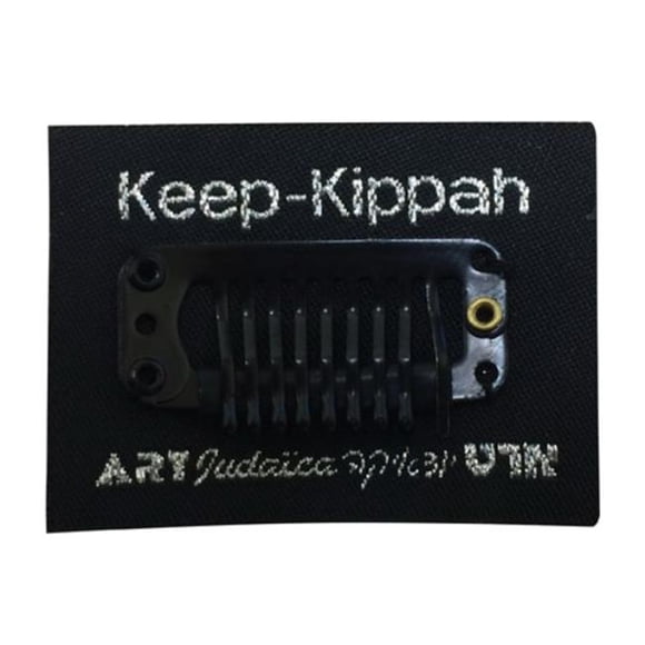 Art Judaica 53322 Keep Kippah, Clips with Sticker - Black - 200 per Pack