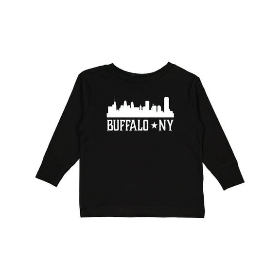 Inktastic Buffalo New York NY Cities Skyline Boys or Girls Long Sleeve Toddler T-Shirt
