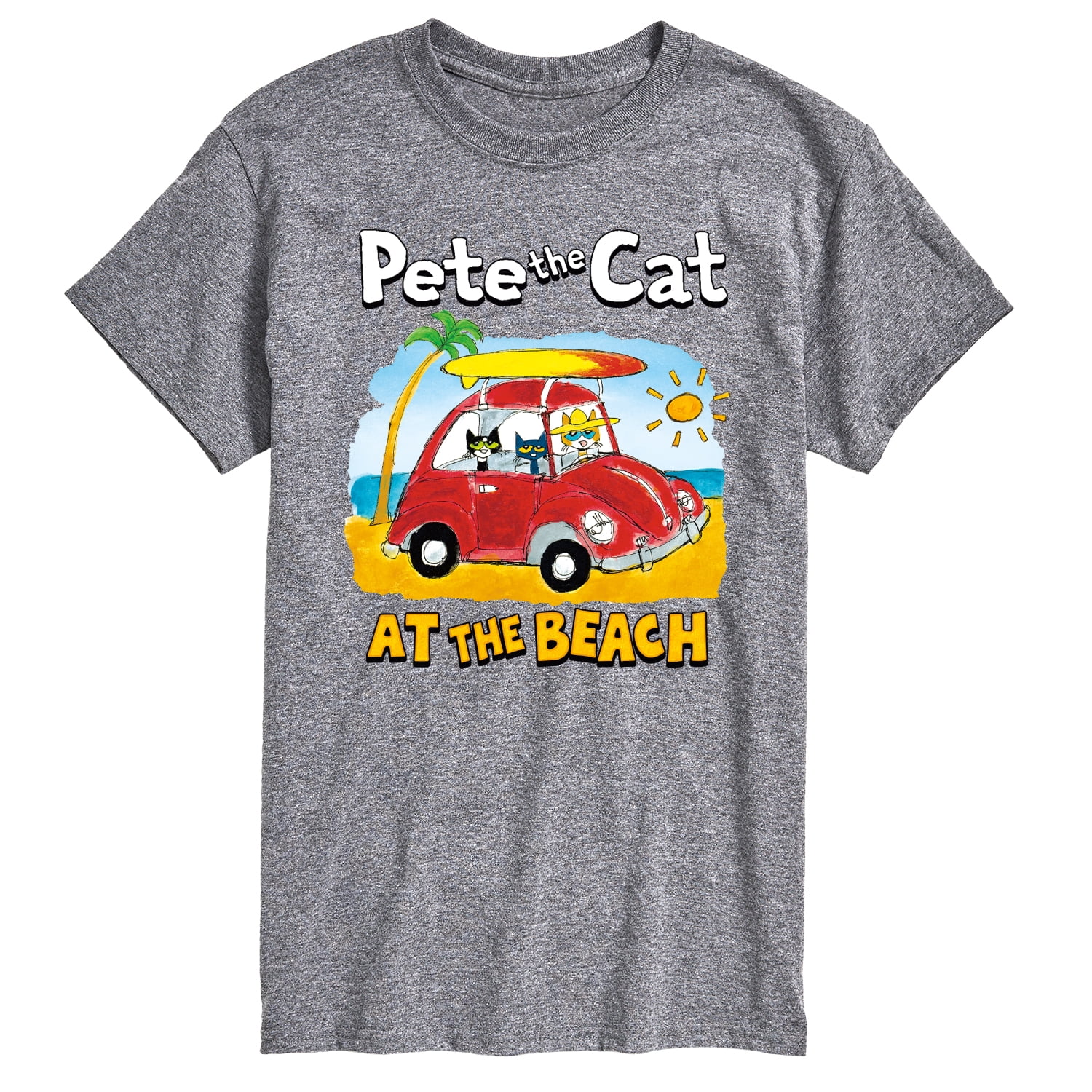 Pete The Cat At The Beach Men's Short Sleeve Graphic TShirt