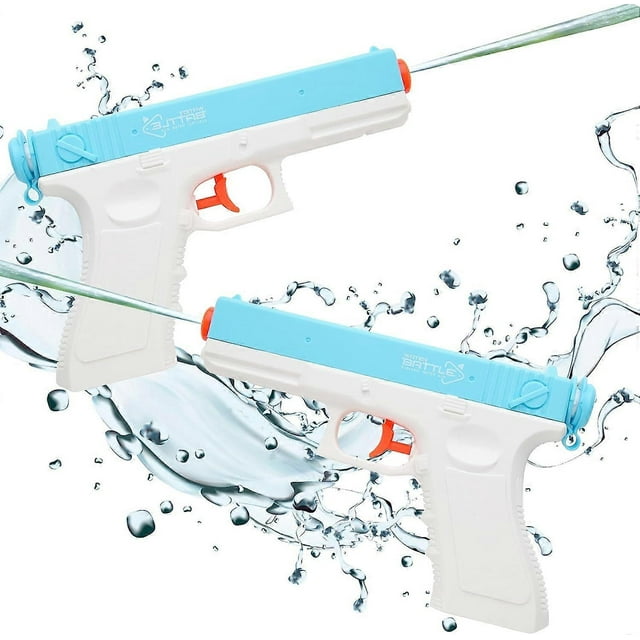 Pistola de agua, pistolas de agua para niños y adultos, paquete de 2 pistolas de agua, juguetes de agua para remojo, juguetes acuáticos de verano para playa, piscina y exteriores para niños y niñas.