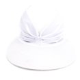 thumbnail image 2 of KALE Sun Visor Elastic UV Shield Topless Solid Color White, 2 of 2