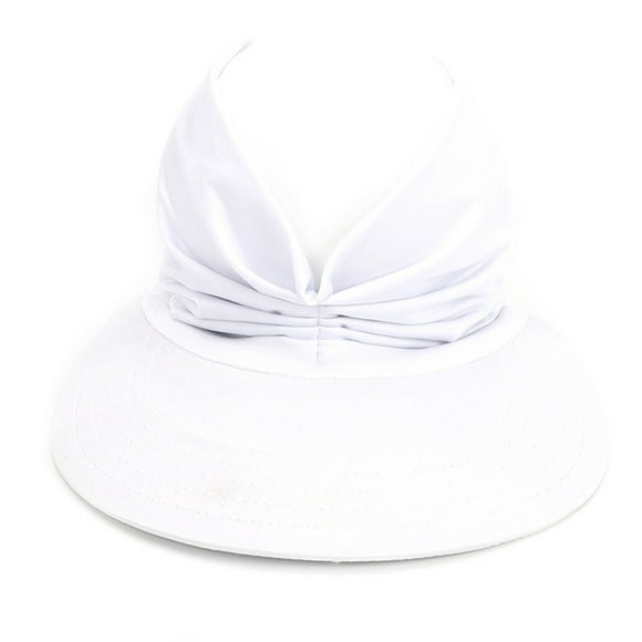 Pavied Sun Hats Beach Hats Summer Hat women's Sun Visor Sun Hat Anti-ultraviolet Elastic Hollow Top Hat Summer Hats Hats for Women White One size