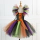 thumbnail image 4 of Disfraz de bruja de Halloween para niñas, traje de Carnaval para niños, vestido de bruja infantil, conjunto de ropa de fantasía, bolsa y sombrero, 4 of 4