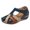 Blue, variant on OAVQHLG3B Summer Ankle Straps Retro Round Toe Color Matching Women's Casual Flat Sandals